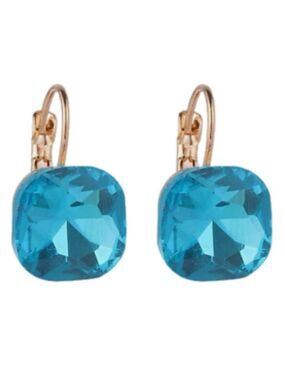 Gem Stone Dangle Lever Back Alloy Rose Gold/Gold NIB